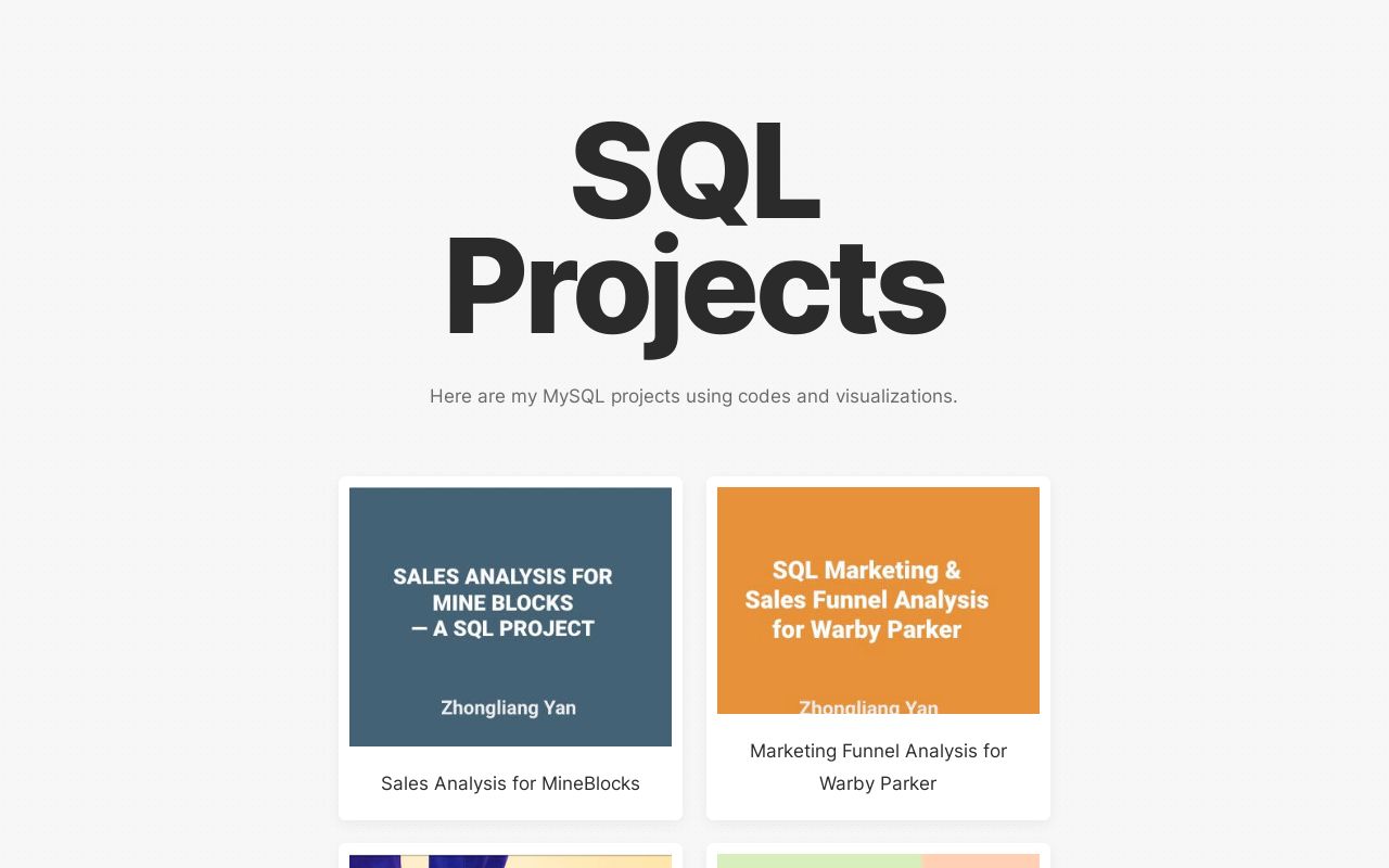 Mysql projects